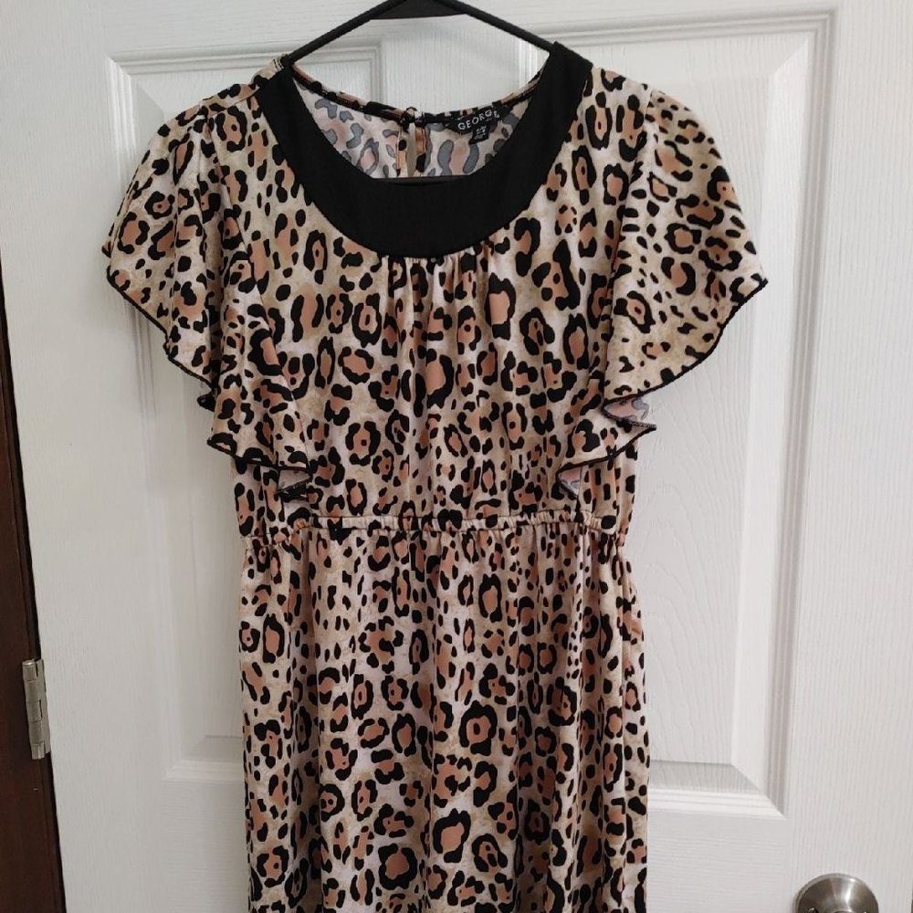 Girls Animal Print Dress - Size 14-16 XL